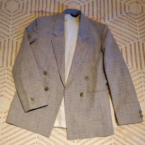Vintage Grey Check Blazer